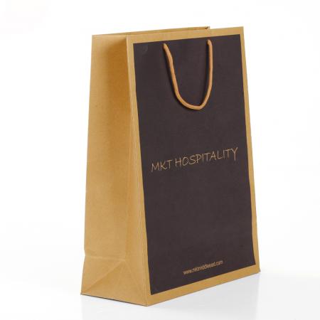 Luxury Handmade Custom Color Print Cheap Garment Shopping Recycle Brown Kraft Paper Bag with Handle