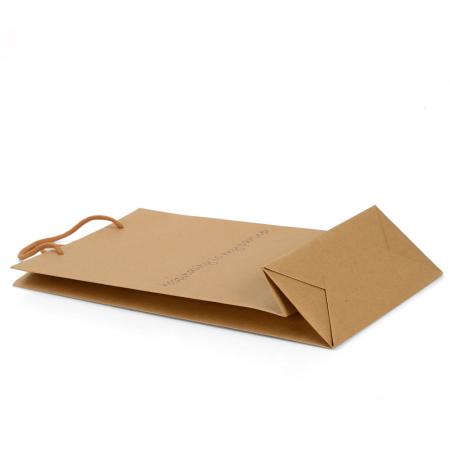 Luxury Handmade Custom Color Print Cheap Garment Shopping Recycle Brown Kraft Paper Bag with Handle