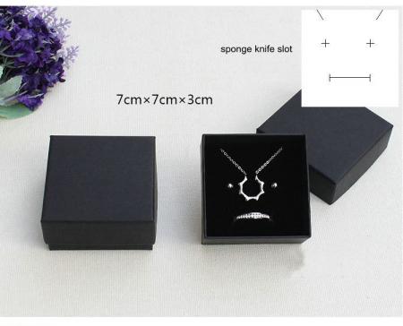 Wholesale custom logo black packaging paper jewelry gift box