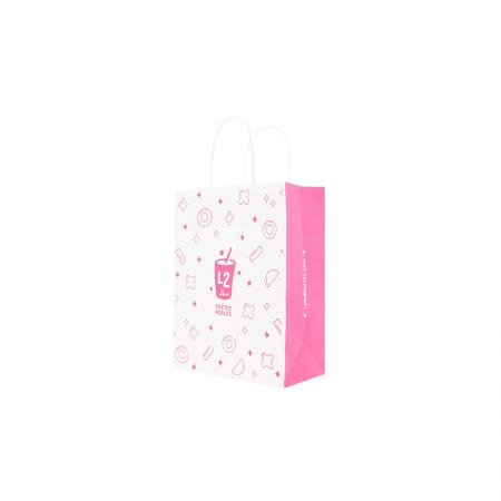 Wholesale Design Custom Exquisite White Kraft Paper Bag