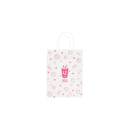 Wholesale Design Custom Exquisite White Kraft Paper Bag