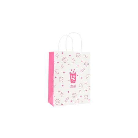 Wholesale Design Custom Exquisite White Kraft Paper Bag