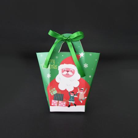 customized printing confectionery christmas sugar candy gift packaging paper box with handle